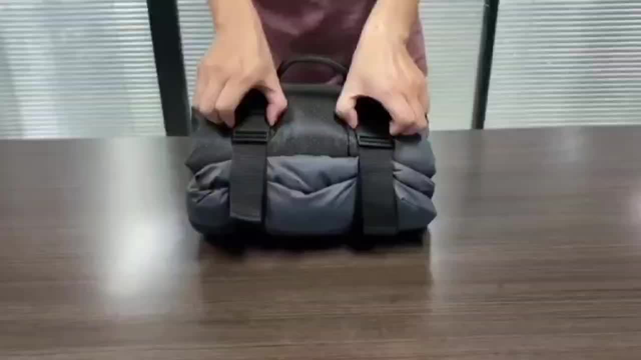 Portable Waterproof Pet Cushion for Dogs, Foldable & Rollable Design, Non-Skid Bottom, Polyester Fiber Filling, Rectangle Shape, Ideal for Outdoor Camping, Car & Home Use, Suitable for Small to Medium Breeds
