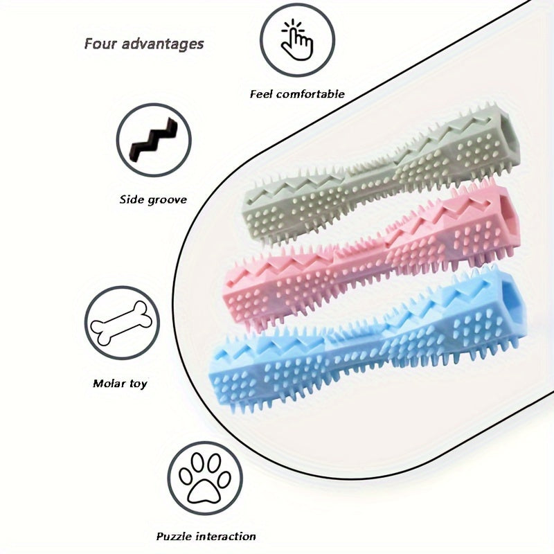 Jouet pour brosse à dents pour chien – Bâton molaire en caoutchouc souple pour la mastication interactive et le nettoyage des dents (1/3 pièces)