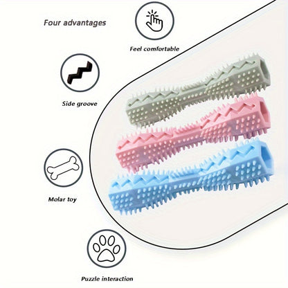 Jouet pour brosse à dents pour chien – Bâton molaire en caoutchouc souple pour la mastication interactive et le nettoyage des dents (1/3 pièces)