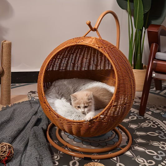 Berceau de rangement en rotin tissé à la main – Panier multifonctionnel pour l'organisation de la maison, les cadeaux et les décorations
