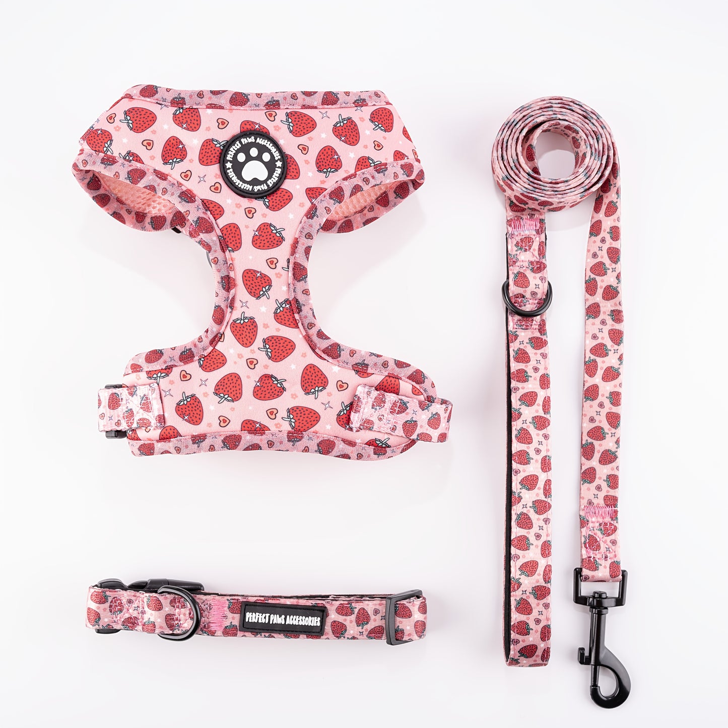 Ensemble harnais et laisse pour chien en tricot toutes saisons – Gilet de poitrine réglable et respirant avec boucle à pression