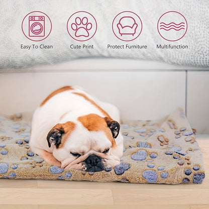 Lot de 3 couvertures pour animaux de compagnie pour chiens et chats – Fibre de polyester douce, lavable en machine, résistante aux taches avec motif chaud et confortable – Convient à toutes les tailles de chiens, du très petit au grand