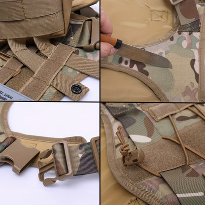 Harnais tactique pour grand chien – Gilet d’entraînement robuste pour races moyennes et grandes