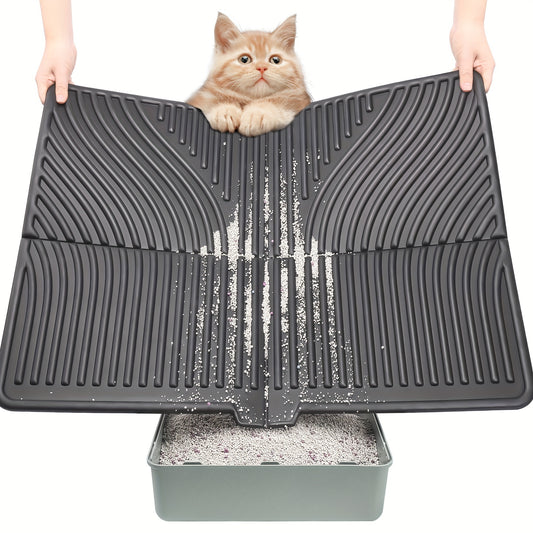 Tapis de litière pour chat – Grand bac à litière imperméable et lavable pour des sols propres
