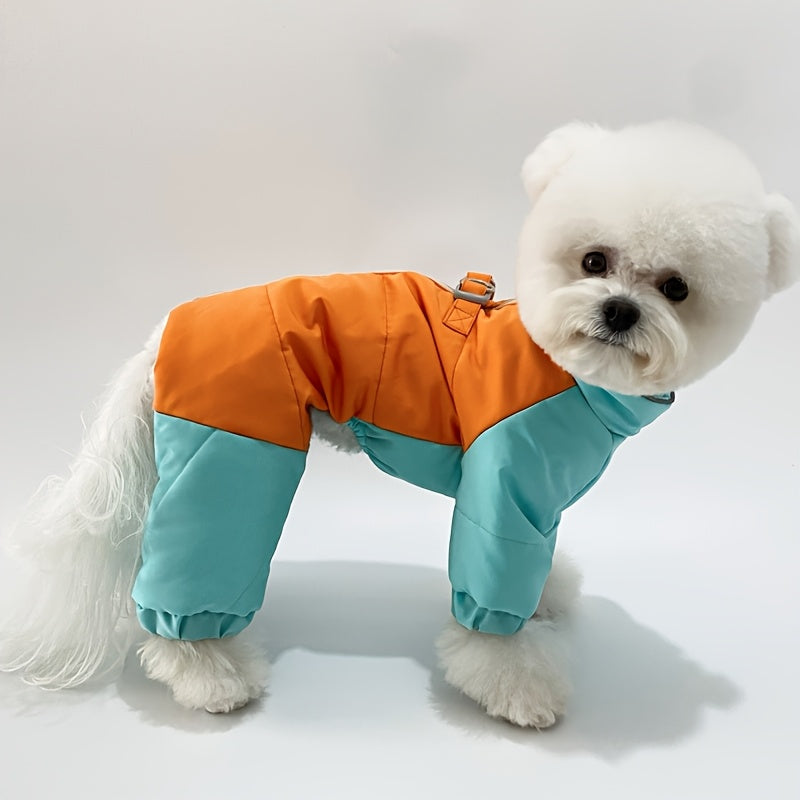 1 veste imperméable pour chien LUKA PET LIFE, doublure en polaire épaisse, vêtements chauds pour animaux de compagnie toutes saisons, fermeture éclair en polyester adaptée aux petites, moyennes et grandes races - Lavable en machine 