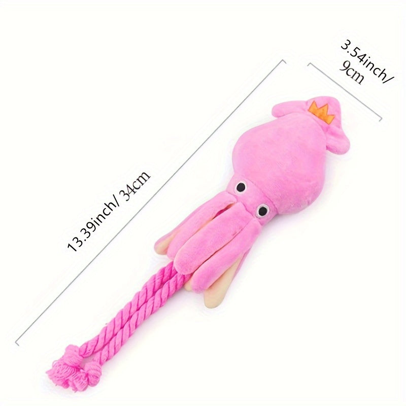 Jouet vocal pour chien de compagnie, poupée en peluche pieuvre pour grincer les dents et nettoyer les dents, fournitures pour animaux de compagnie Golden Teddy Poodle Relief