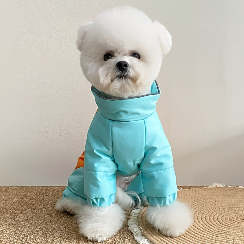 1 veste imperméable pour chien LUKA PET LIFE, doublure en polaire épaisse, vêtements chauds pour animaux de compagnie toutes saisons, fermeture éclair en polyester adaptée aux petites, moyennes et grandes races - Lavable en machine 