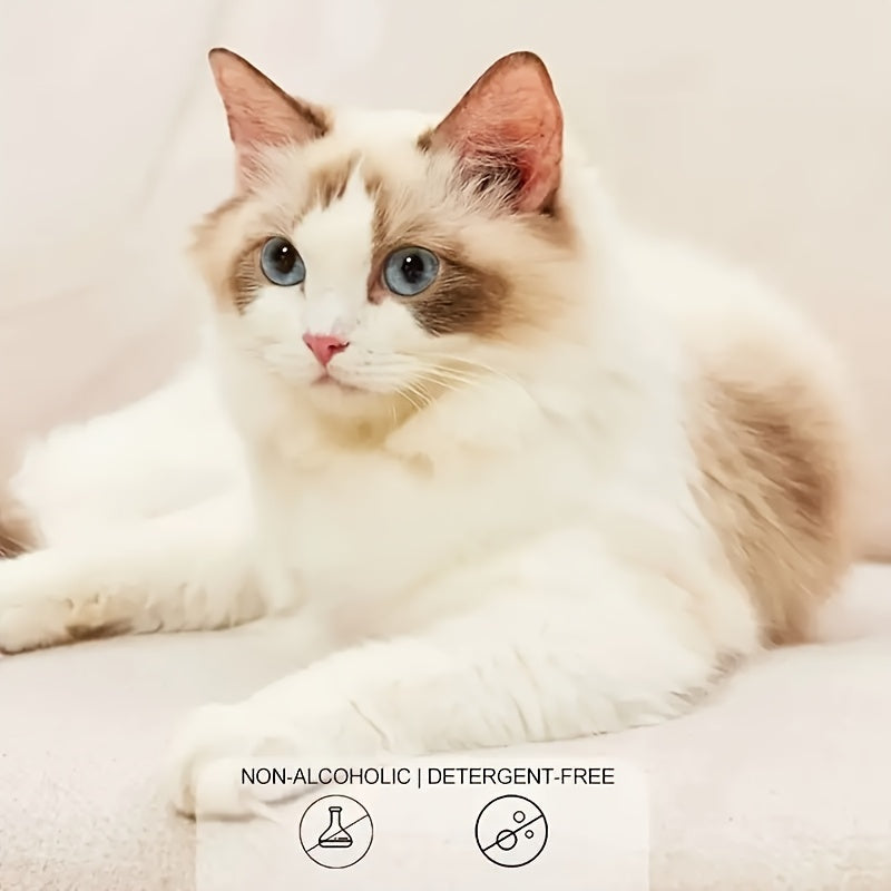 Feuchttücher für die Fellpflege von Haustieren, 80 Stück, geeignet für Katzen und Hunde, kein Ausspülen erforderlich, Feuchttücher zum schnellen Baden von Haustieren, geeignet für Ohren, Pfoten, Gesäß und Körper