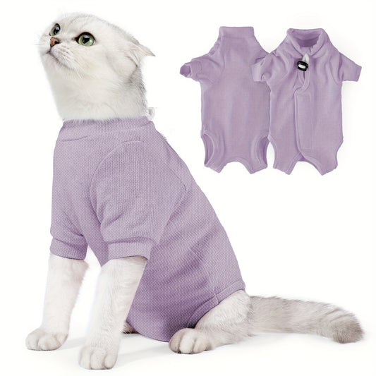Combinaison de récupération confortable pour chat - Respirante et anti-léchage