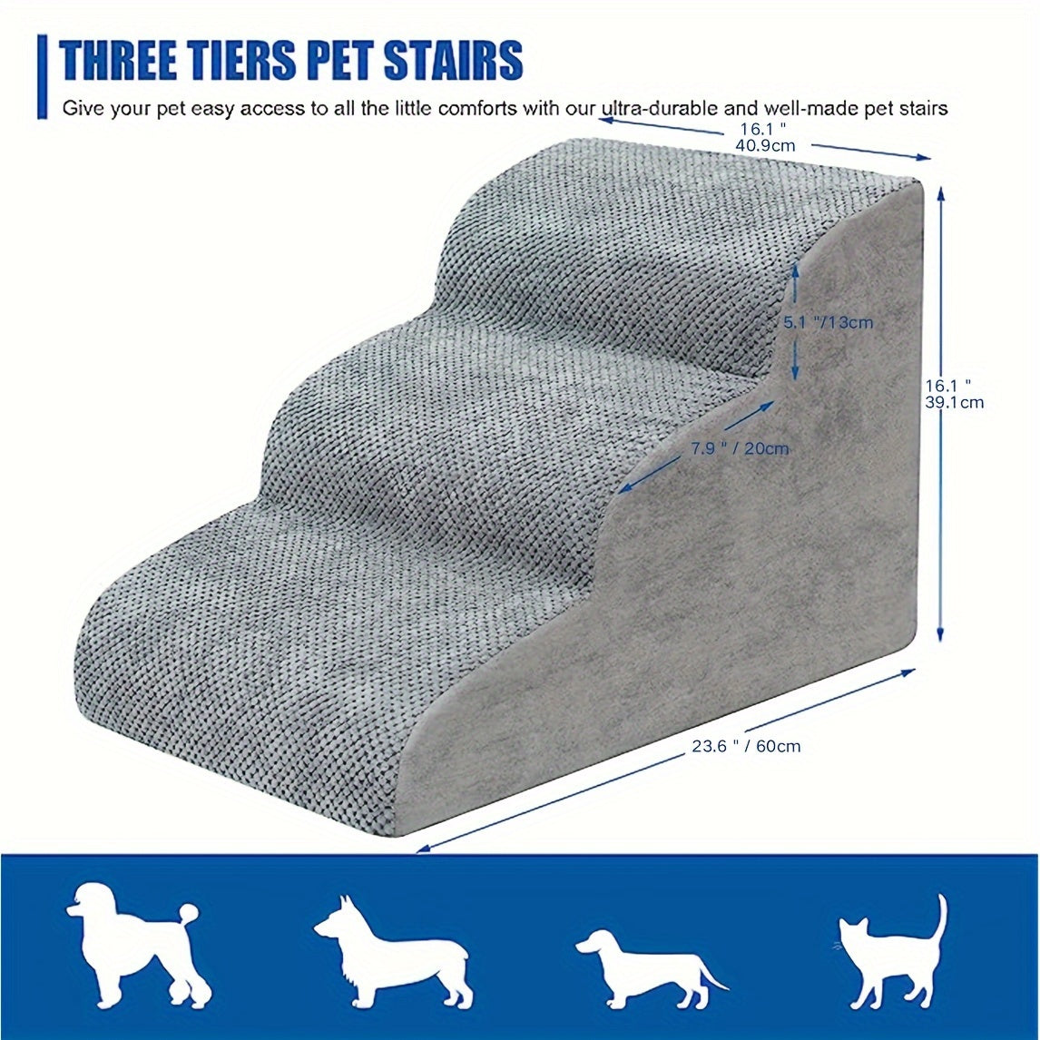 Escalier extra large à 3 niveaux pour chiens de petite race