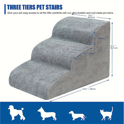 Escalier extra large à 3 niveaux pour chiens de petite race