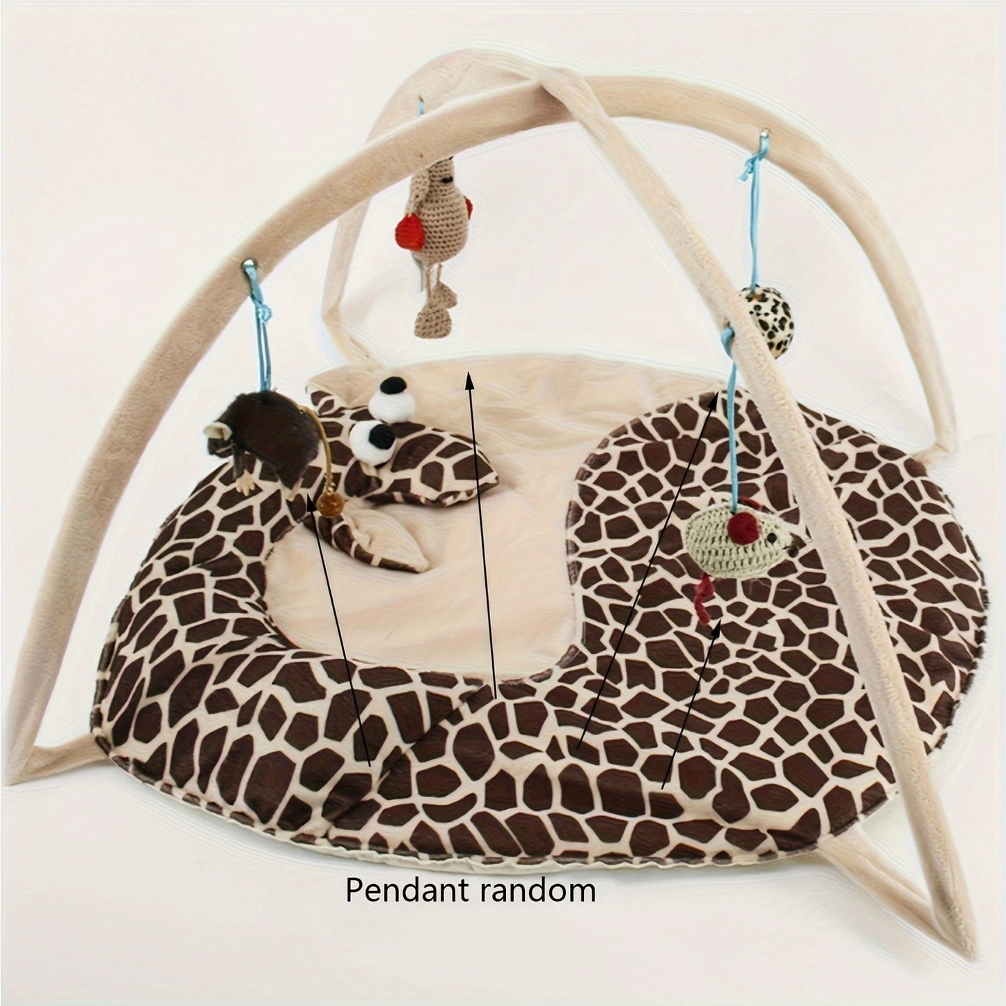 Centre d'activités pour chats avec jouets suspendus – Tente de jeu multifonctionnelle pour un divertissement interactif