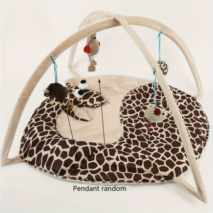 Centre d'activités pour chats avec jouets suspendus – Tente de jeu multifonctionnelle pour un divertissement interactif