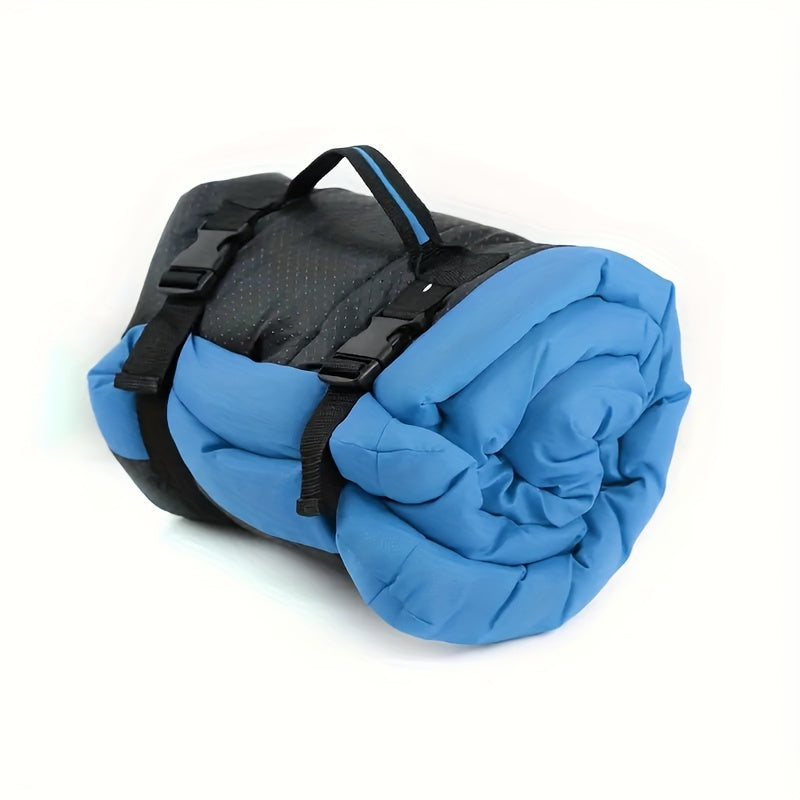 Portable Waterproof Pet Cushion for Dogs, Foldable & Rollable Design, Non-Skid Bottom, Polyester Fiber Filling, Rectangle Shape, Ideal for Outdoor Camping, Car & Home Use, Suitable for Small to Medium Breeds