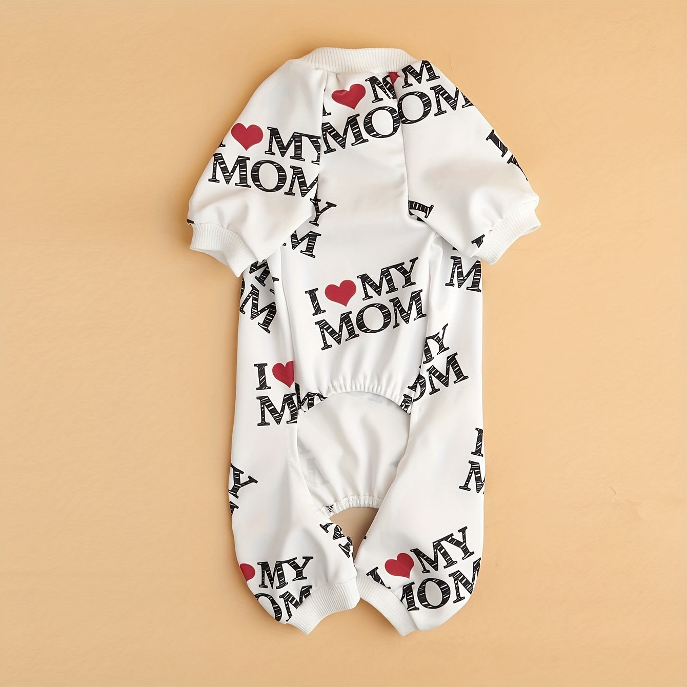 Vêtements d'été pour animaux de compagnie I Love Mom I Love Dad Print Vêtements pour chiens Combinaison pour chiens Pyjama pour chats pour petits, moyens et grands chiens