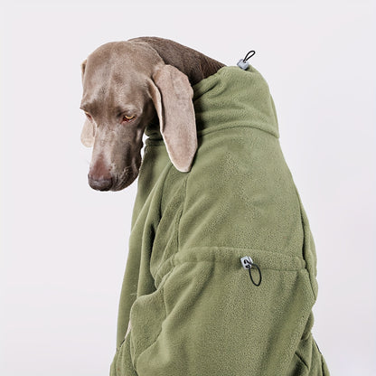 Pull polaire douillet pour chien – Chaleur hivernale pour les grandes races comme les Golden Retrievers et les Labradors