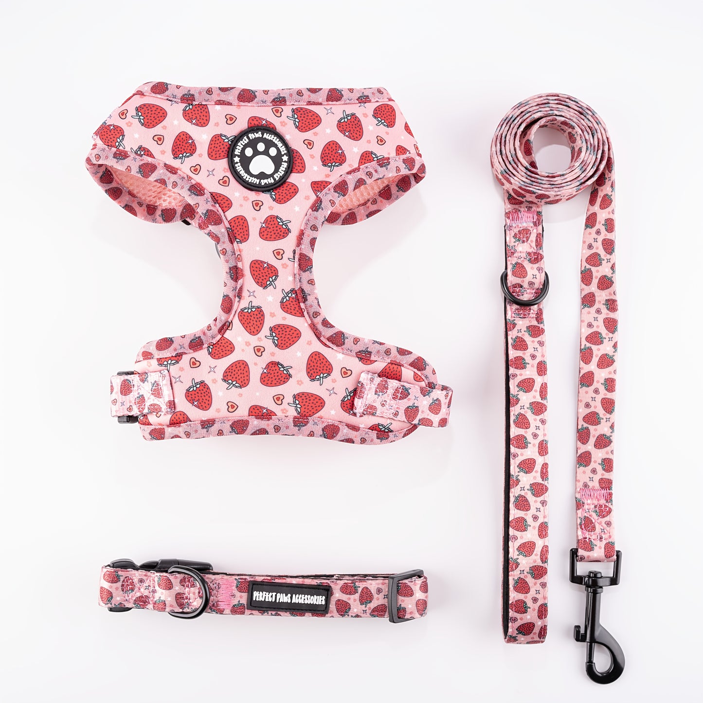 Ensemble harnais et laisse pour chien en tricot toutes saisons – Gilet de poitrine réglable et respirant avec boucle à pression