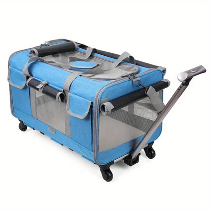 Chariot pliable extra large pour animaux de compagnie - Amovible et confortable