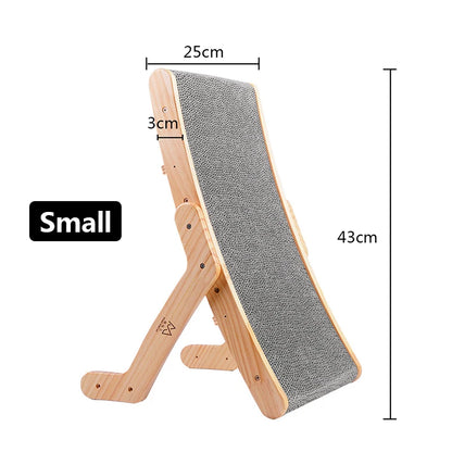 Grattoir à chat en bois, lit de salon amovible, poteau à gratter 3 en 1 pour chats, jouets pour griffes de meulage, planche à gratter pour chat