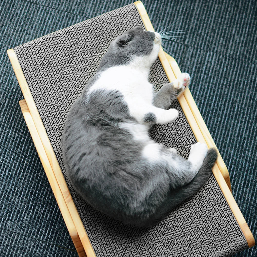 Grattoir à chat en bois, lit de salon amovible, poteau à gratter 3 en 1 pour chats, jouets pour griffes de meulage, planche à gratter pour chat