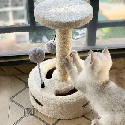 Petit arbre à chat, maison, griffoir, meubles d'escalade, jouets en sisal pour chaton, cadre d'exercice, activités d'intérieur, fournitures pour animaux de compagnie