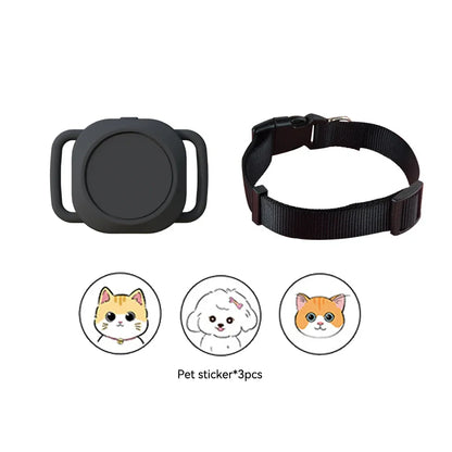 Traceur GPS anti-perte pour animaux de compagnie – Localisateur d'activité intelligent compatible Bluetooth avec collier réglable pour chiens et chats – Exclusif pour iPhone 