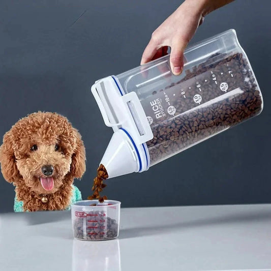 Récipient de stockage de nourriture pour animaux de compagnie de qualité supérieure avec fermeture hermétique - Durable, grande capacité, facile à nettoyer et design élégant pour chiens et chats