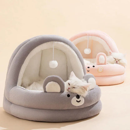 Lit pour chat et chien Four Seasons - Design semi-fermé