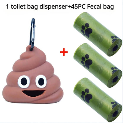 Distributeur de sacs fécaux pour animaux de compagnie, poche à ordures d'extérieur pour chat et chien, boucle suspendue, sacs à excréments portables, boîte de rangement, produits de nettoyage pour animaux de compagnie