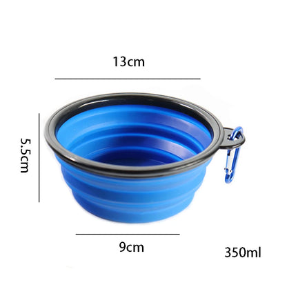 Bol pliable en silicone pour chien et animal de compagnie, grand format, 350/1000 ml, pour l'extérieur, les voyages, les chiots 