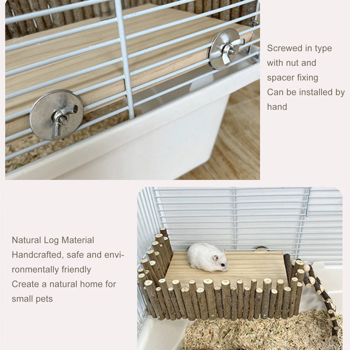 Plateforme d'escalade pour hamster fabriquée à la main - Stable et amusante 