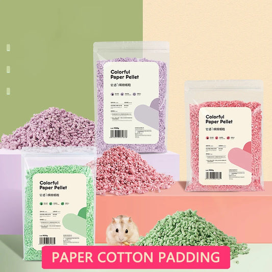 1000 g de litière en coton pour hamster – Sans poussière, absorbante et désodorisante pour petits animaux