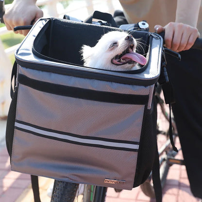 Panier de vélo pour chien – Porte-vélo amovible, respirant et confortable pour animaux de petite et moyenne taille 