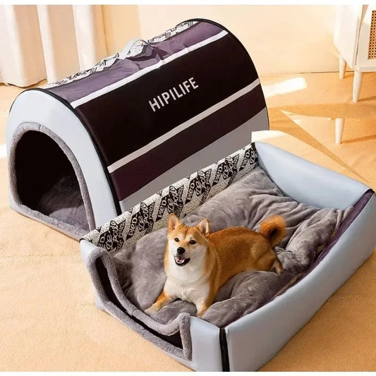 Niche pour gros chiens – Niche amovible et lavable pour grandes races, confort toutes saisons