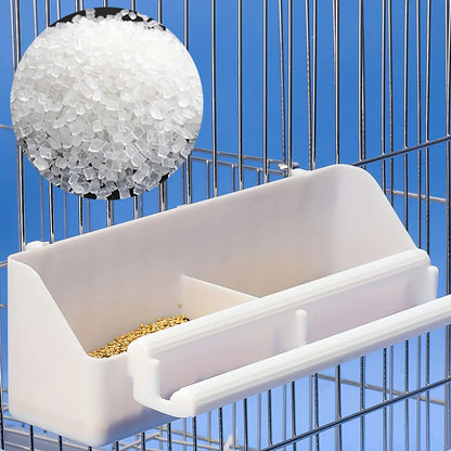 1 pièce - Mangeoire à oiseaux à double grille pour perroquet