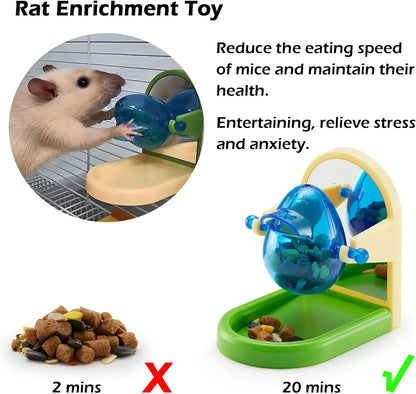 Jouets d'enrichissement pour rats Jouets de recherche de nourriture interactifs pour rats Croissance de l'intelligence Jeux de puzzle d'enrichissement pour rats Distribution lente de friandises 