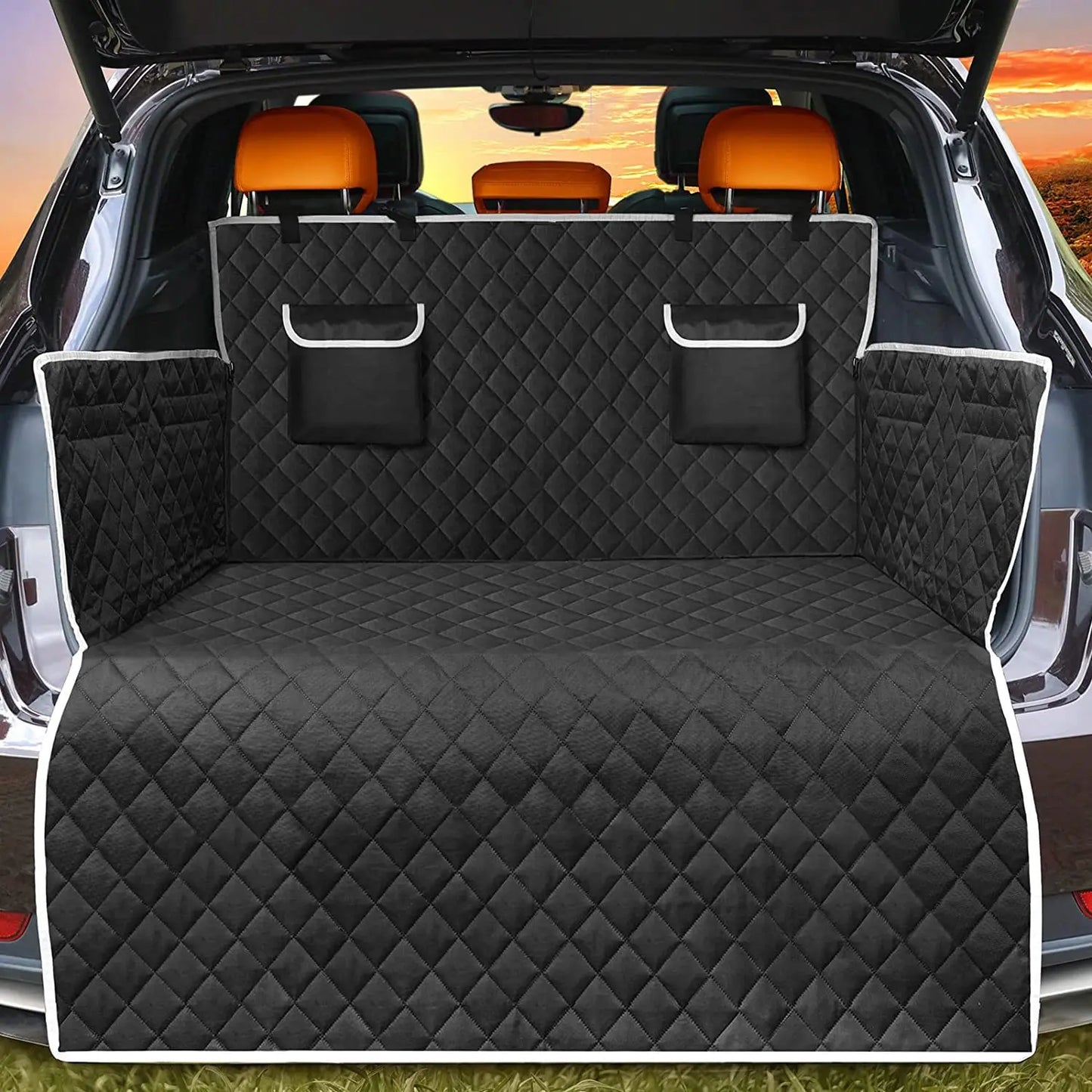Housse de siège de voiture imperméable pour chien – Protection de siège arrière en forme de hamac pour les voyages des animaux de compagnie 
