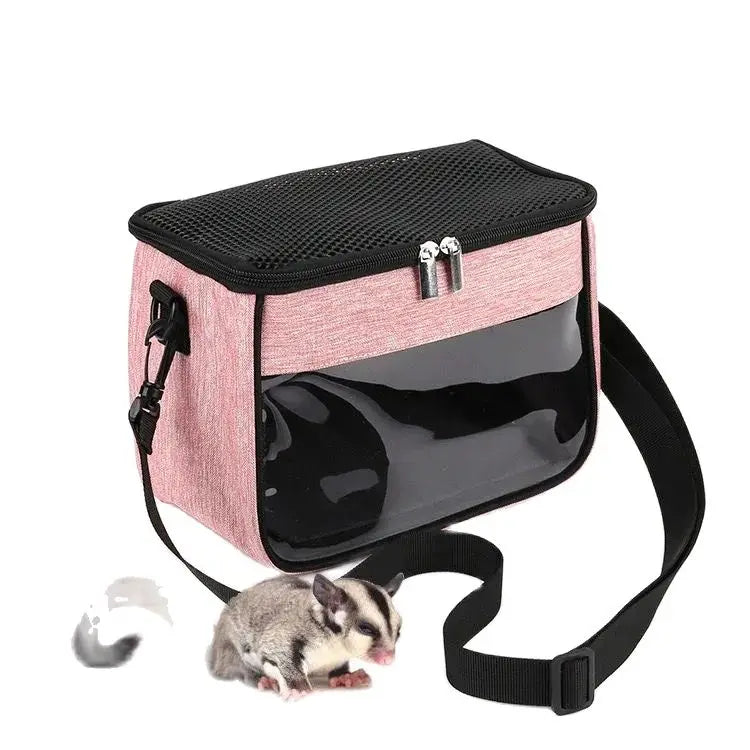 Sac à bandoulière incliné pour lapin, hamster, hérisson, furet, sac de voyage portable pour petit animal de compagnie, sac de transport respirant pour animaux