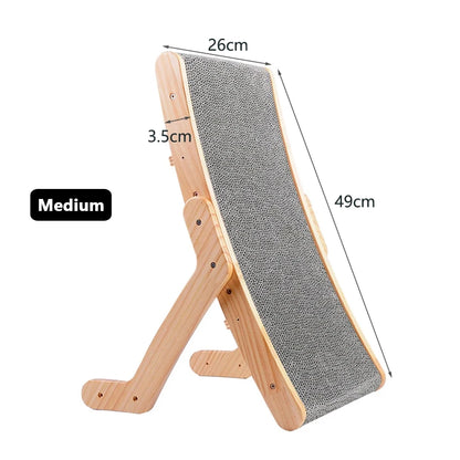 Grattoir à chat en bois, lit de salon amovible, poteau à gratter 3 en 1 pour chats, jouets pour griffes de meulage, planche à gratter pour chat