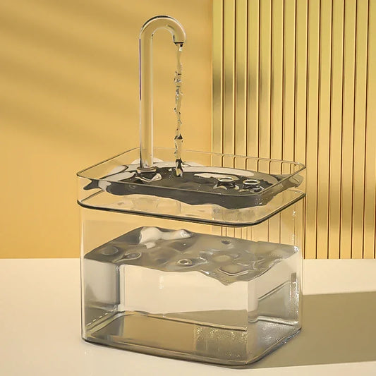 Fontaine à eau automatique pour chat – Distributeur d’eau pour animaux de compagnie de 1,5 L avec modes de débit réglables 
