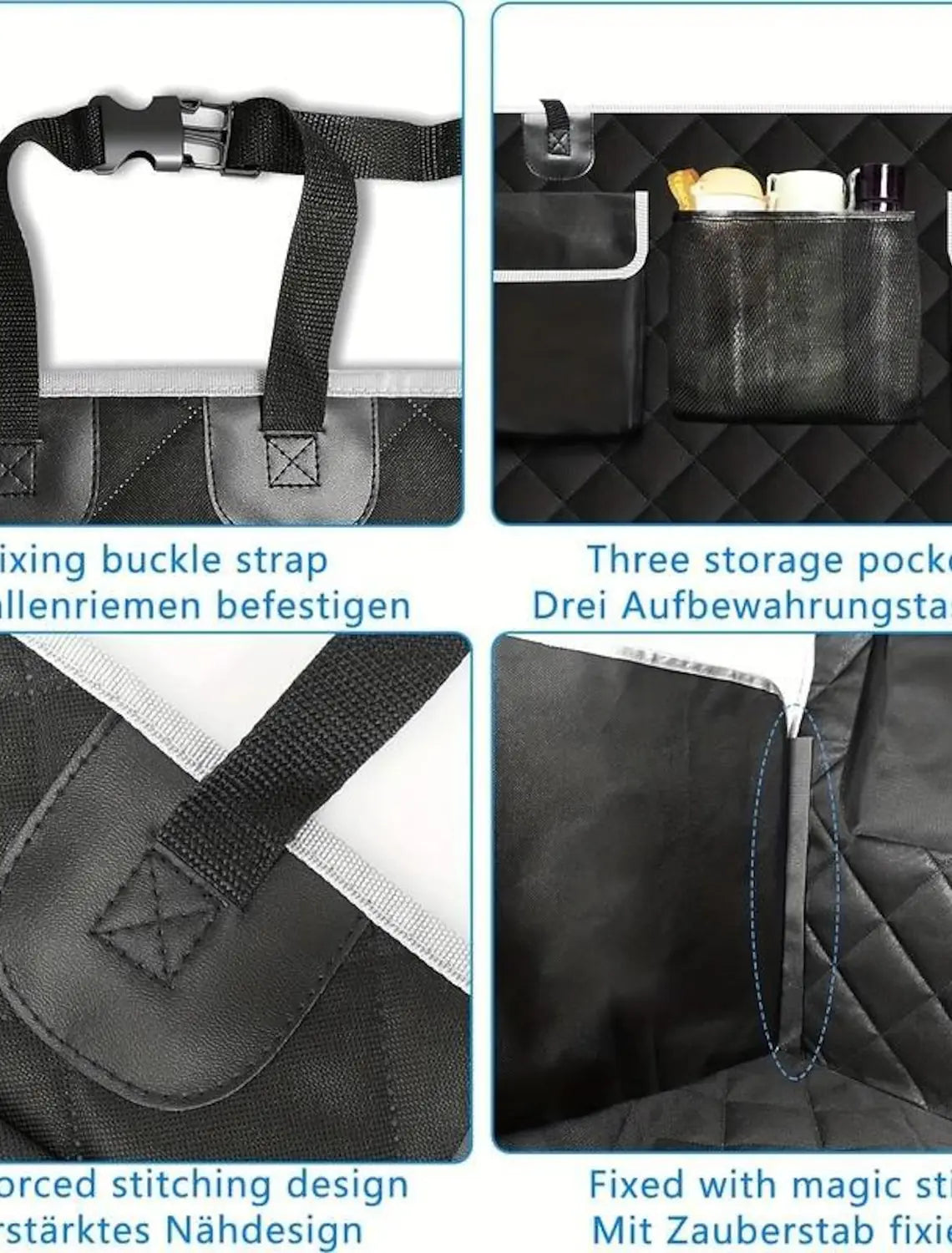 Housse de siège de voiture imperméable pour chien – Protection de siège arrière en forme de hamac pour les voyages des animaux de compagnie 