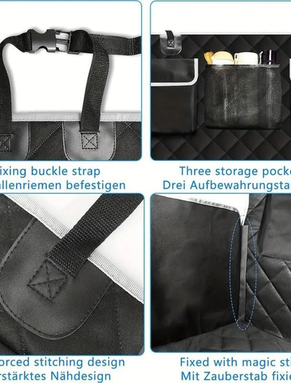 Housse de siège de voiture imperméable pour chien – Protection de siège arrière en forme de hamac pour les voyages des animaux de compagnie 