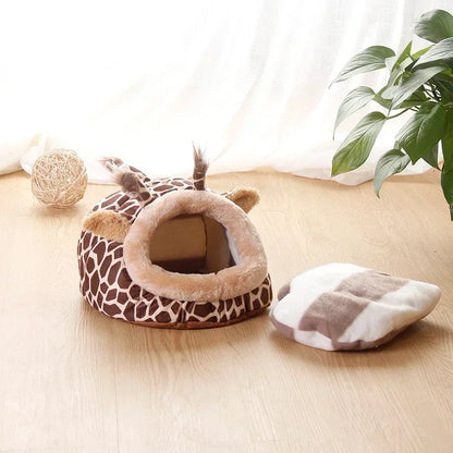 Niche chaude en polaire pour petits animaux de compagnie - Plusieurs tailles et modèles 
