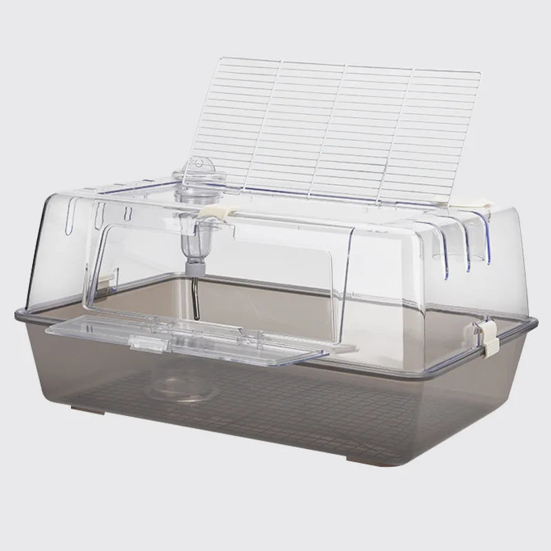 Cage pour animaux de compagnie Hamster Djungarian Hamster Miel Kangourou Cage Base Surélevant Surdimensionné Acrylique Transparent Fournitures Ornementales