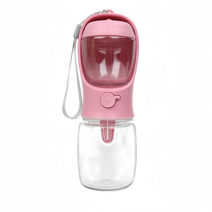 Bouteille d'eau pour animaux de compagnie, matériau portable de qualité alimentaire, bouteille d'eau pour chien et chat, bouteille de voyage avec distributeur de nourriture, bouteille d'eau pour chiot
