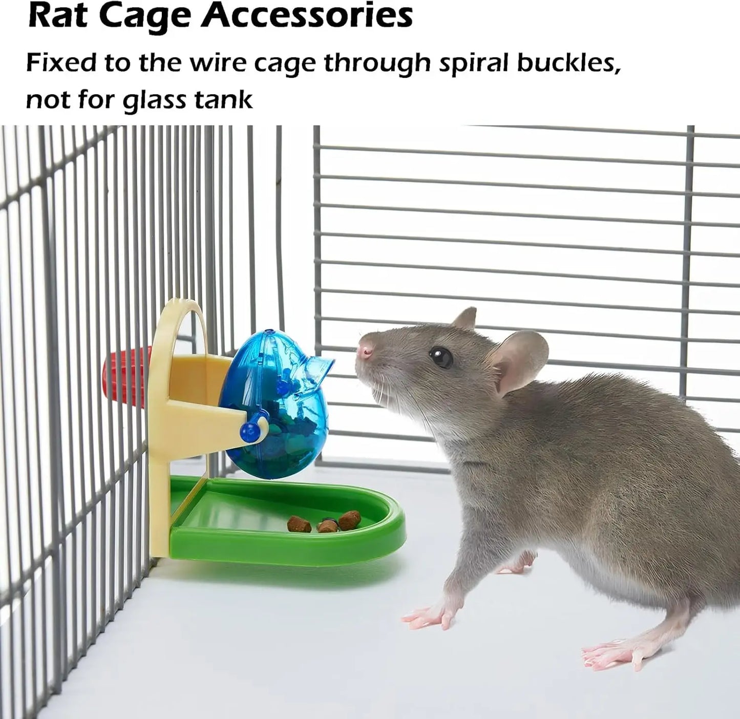 Jouets d'enrichissement pour rats Jouets de recherche de nourriture interactifs pour rats Croissance de l'intelligence Jeux de puzzle d'enrichissement pour rats Distribution lente de friandises 