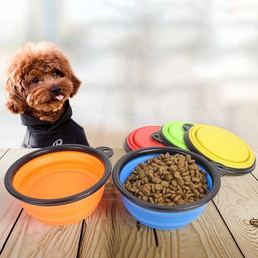Bol pliable en silicone pour chien et animal de compagnie, grand format, 350/1000 ml, pour l'extérieur, les voyages, les chiots 