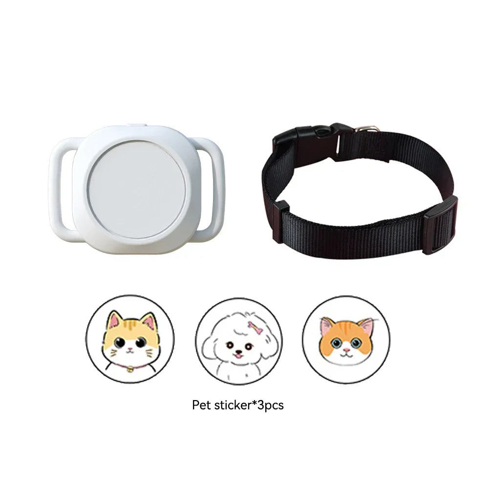 Traceur GPS anti-perte pour animaux de compagnie – Localisateur d'activité intelligent compatible Bluetooth avec collier réglable pour chiens et chats – Exclusif pour iPhone 