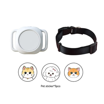 Traceur GPS anti-perte pour animaux de compagnie – Localisateur d'activité intelligent compatible Bluetooth avec collier réglable pour chiens et chats – Exclusif pour iPhone 