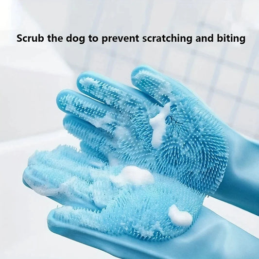 Silikon-Pflegehandschuhe für Haustiere – Haarentfernung und Badehilfe
